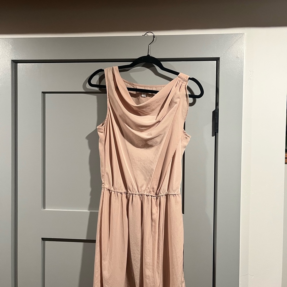 GAP Soft tan Draped Midi Dress